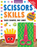 Tasty Foods Scissors Skills Activity Book For Kids Age 47 Years | Cutting Practice Workbook With ChildSafe Scissors, FoodTheme