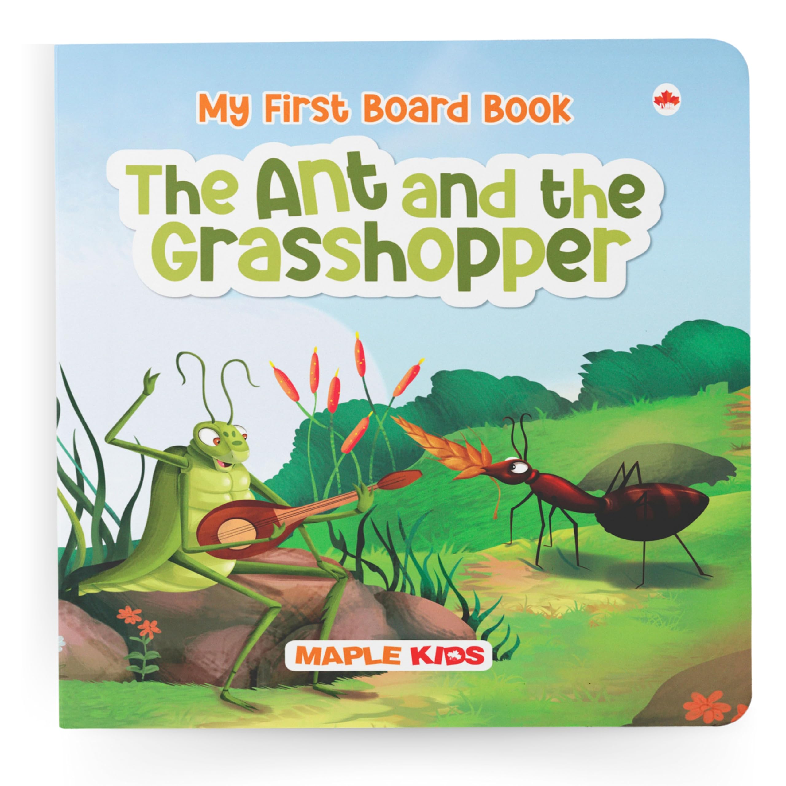 Story Book for Kids  The Ant and the Grasshopper  Illustrated Board Book for Children  Age 0  2 Years