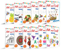 Art And Craft Step By Step Activity Book Set For Kids ; Pack Of 12 Books Which Includes Draw & Color , Colouring , Pencil Shadin