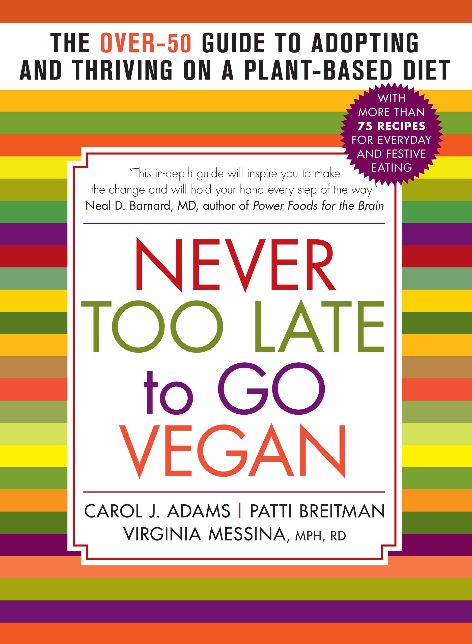 Never Too Late to Go Vegan: The Over50 Guide to Adopting and Thriving on a PlantBased Diet