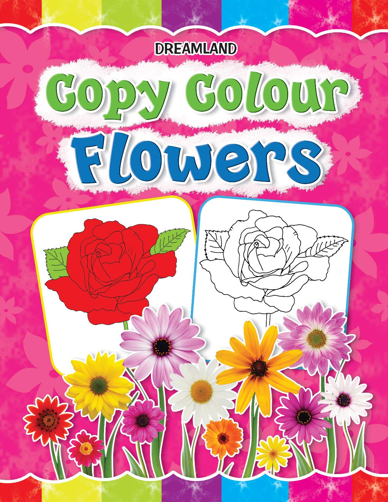 Flowers Colouring Book For Kids Age 35 Years | Copy Colour: Flowers | Fun Preschool Activity To Learn Colours & Flower Names | 