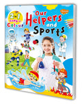 2 In 1 Copy To Colour Our Helpers And Sports Colouring Book