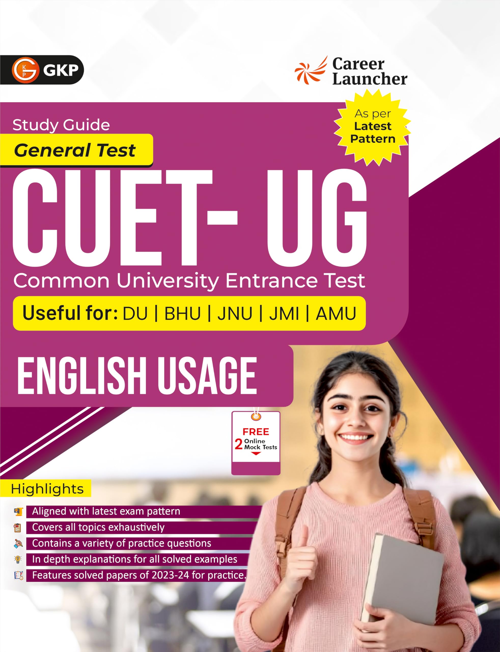 GKP NTA CUET UG 2025 : English Usage by Career Launcher (Includes Solved Papers 20232024)