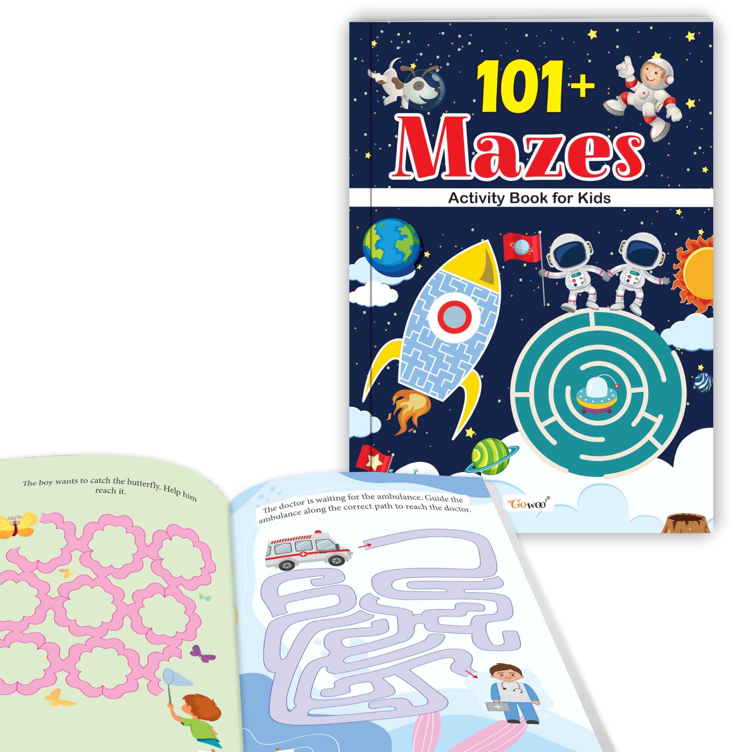 101+ Mazes Activity Book for Kids : Activity Book for kids, Brain boosting activity book, Learning Fun Workbook, Book for presch