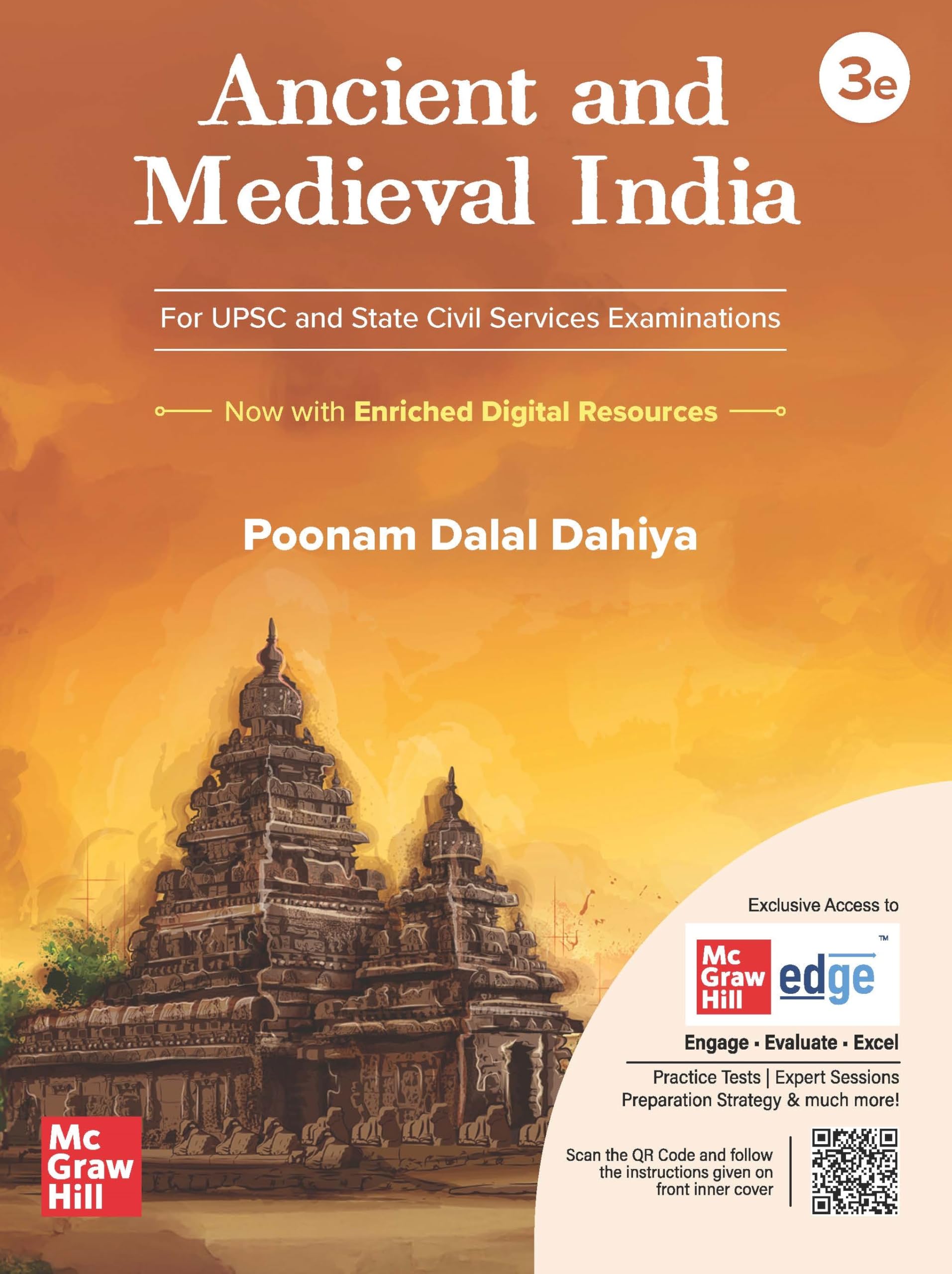 Ancient and Medieval Indian History, 3e for UPSC 2026 by Poonam Dalal Dahiya (IPS) | PYQs | 2 Pluckout Chart for Revision | Tre