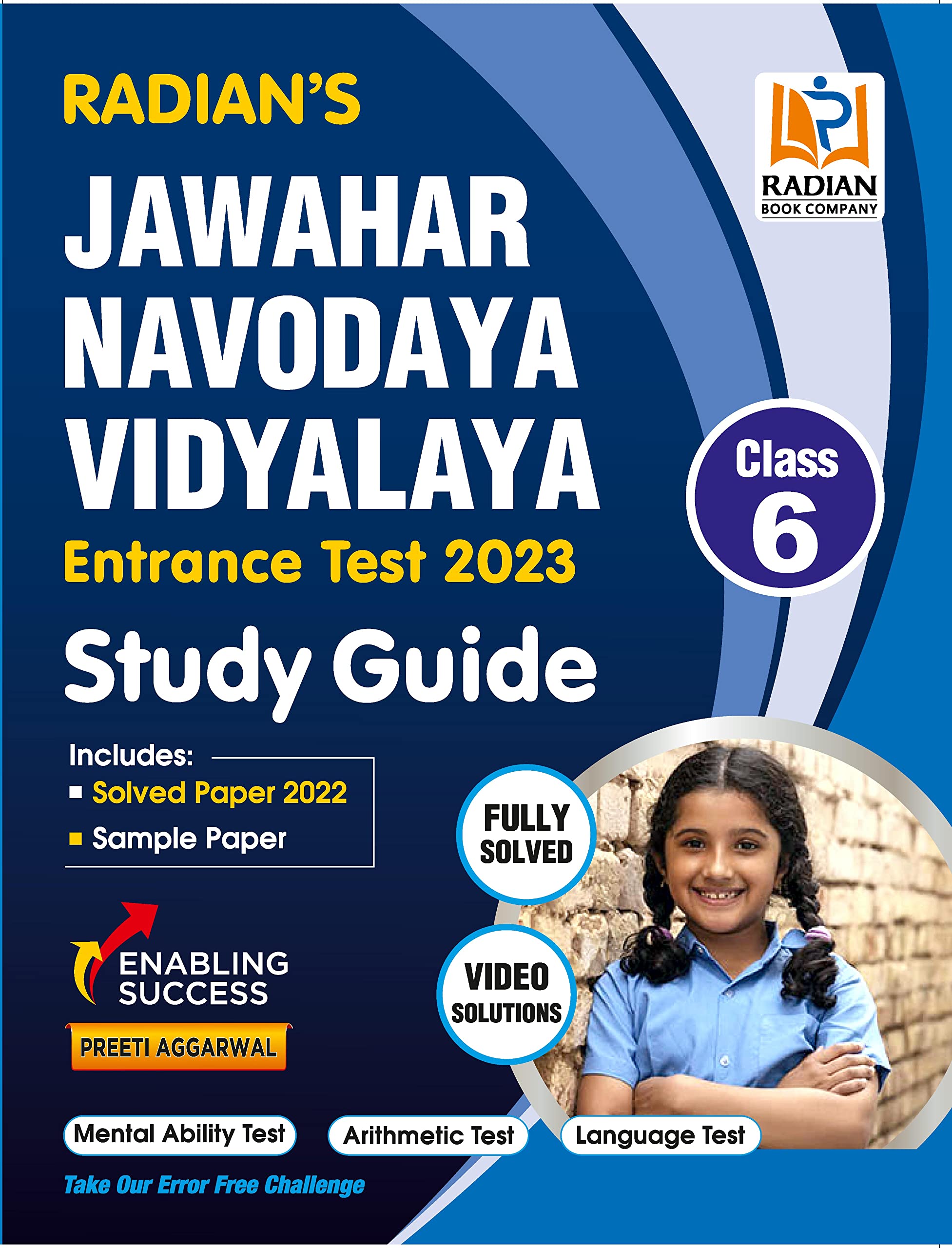 Jawahar Navodaya Vidyalaya (JNV) Guide book Class 6 with Solved Paper for JNV Entrance Exam 2023 (English Medium)