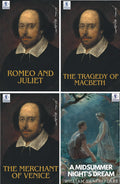 A Midsummer Nights Dream + The Merchant of Venice + The Tragedy of Macbeth + Romeo and Juliet combo set of 4 books