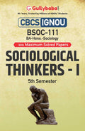 Gullybaba IGNOU CBCS BA (Honours) 5th Sem BSOC111 Sociological ThinkersI in English
