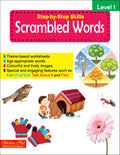 Scholars Hub Step by Step Skills Scrambled Words Level 1 (Colourful Fun Learning Activity Worksheets for Kids} | For Ages 47 Y