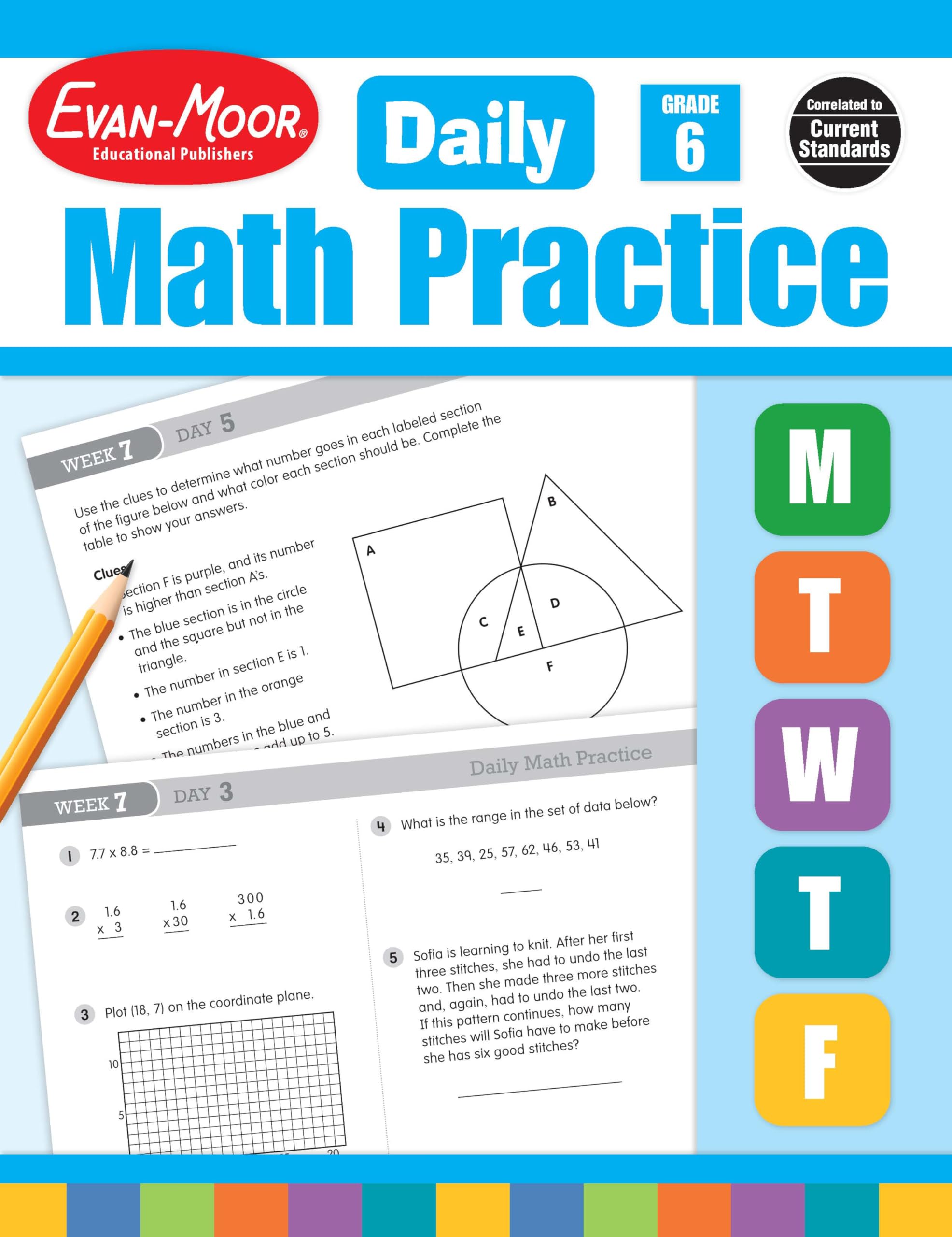 EvanMoor Daily Math Practice, Grade 6