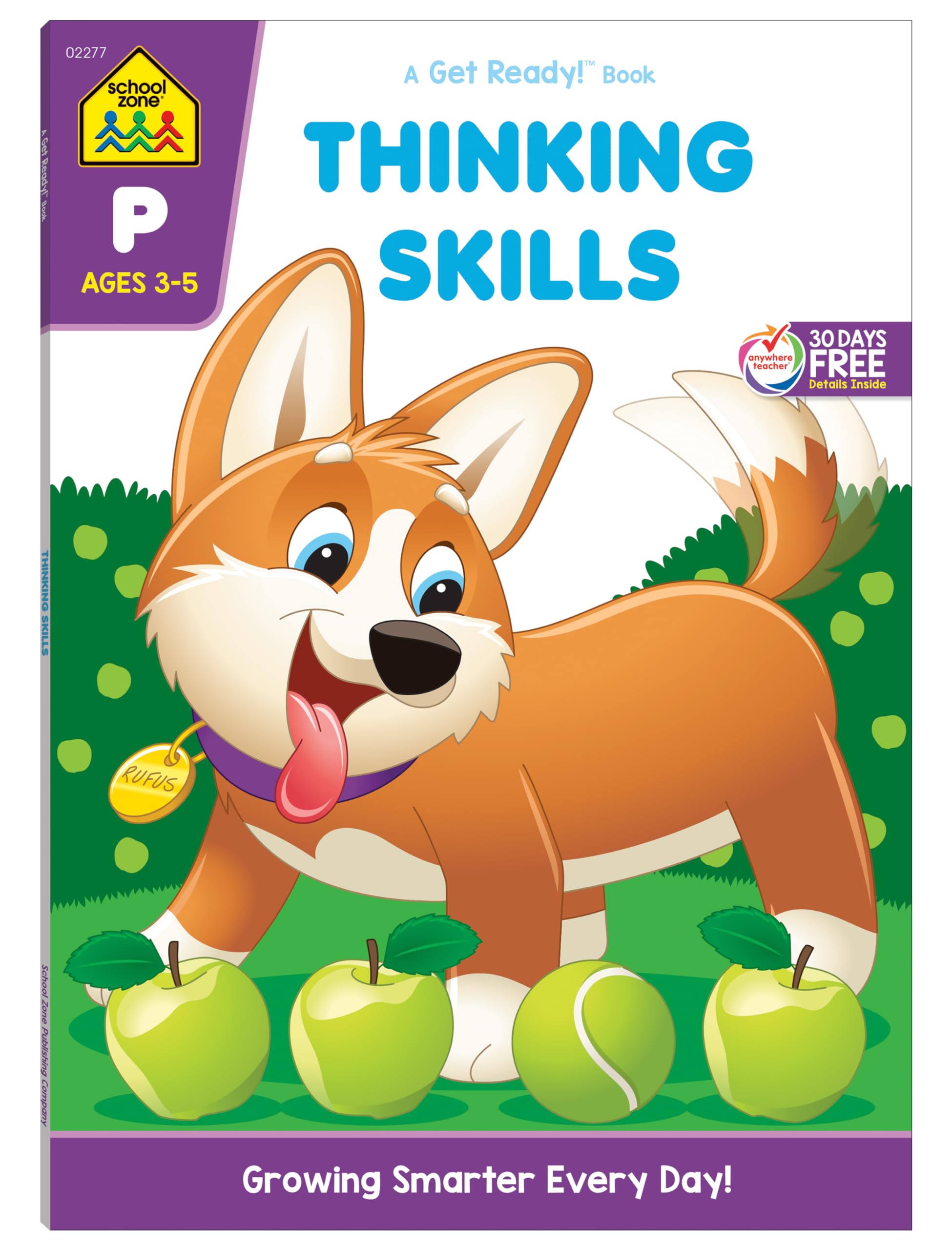 School Zone Thinking Skills Workbook: 64 Pages, Preschool, Kindergarten, ProblemSolving, Logic & Reasoning Puzzles, Ages 3 to 5