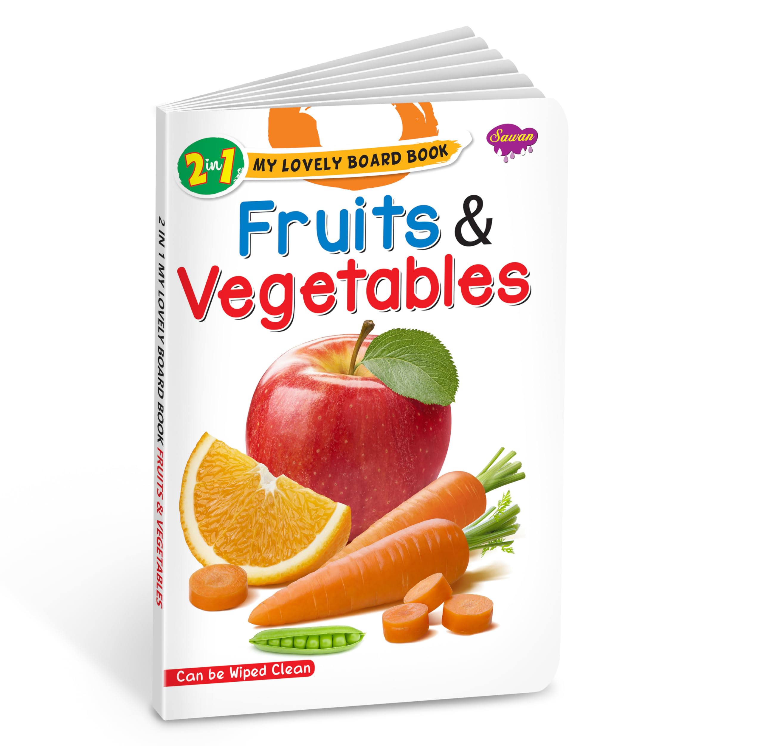 2 In 1 My Lovely Board Book | Fruits And Vegetables