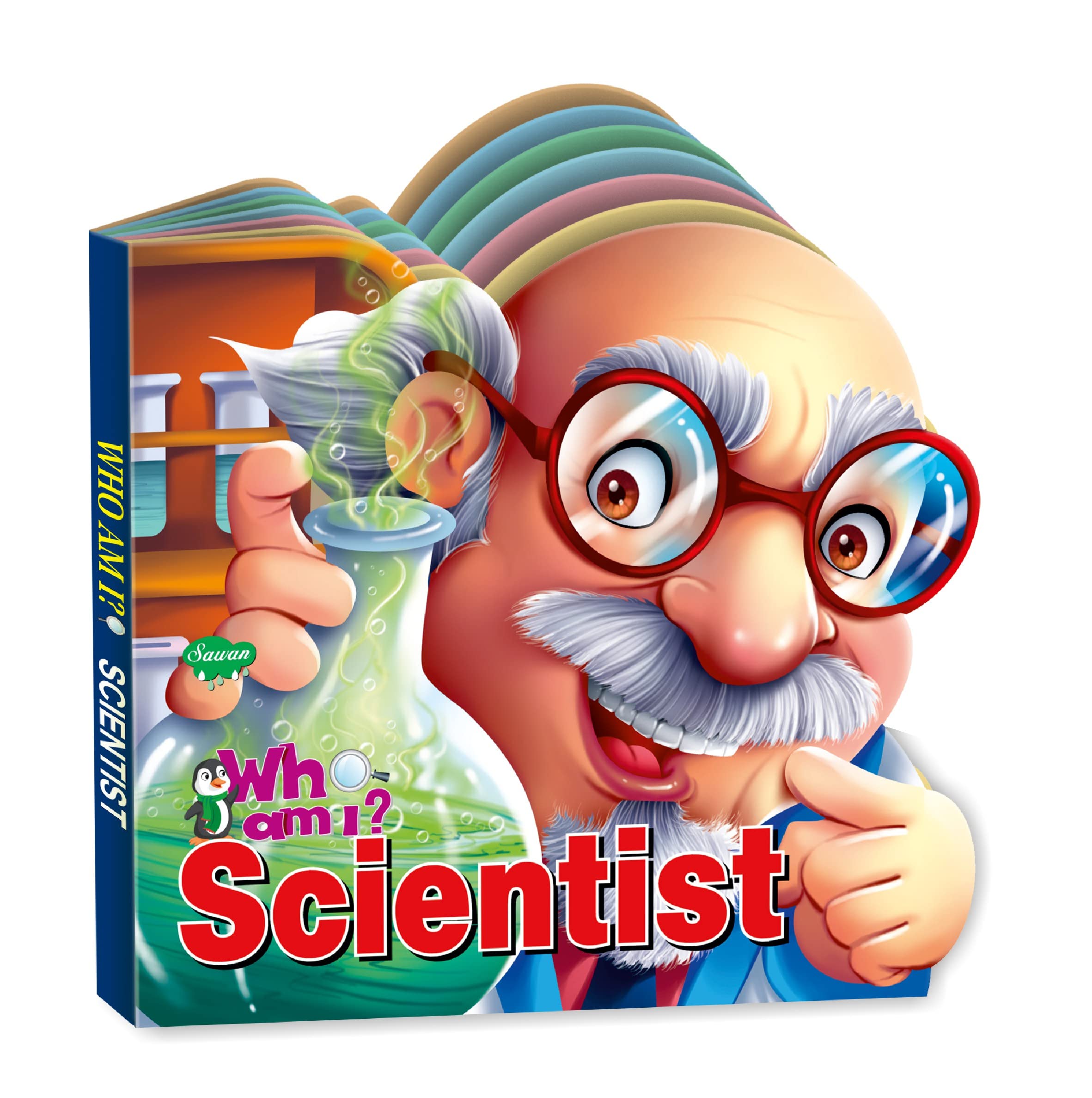 Sawan Presents Who Am I Scientist | DieCut Shape BoardBook