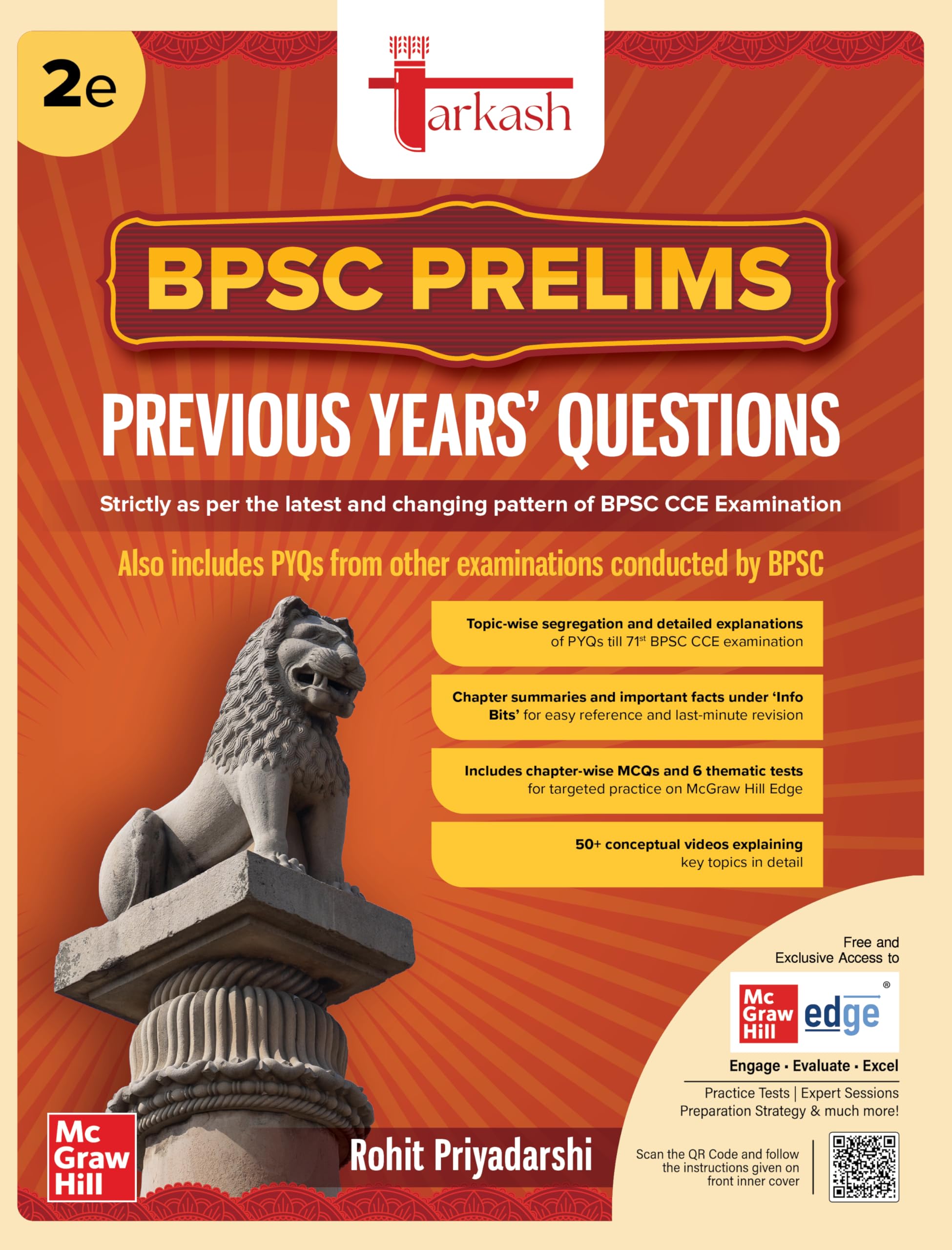 Tarkash BPSC Prelims PYQ, 2e (39th to 71st BPSC Subjectwise Solved Questions) | 6 Thematic Tests | Chapterwise CBT Practice | 