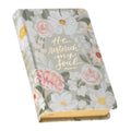 KJV Holy Bible, Compact Vegan Leather Red Letter Edition  Ribbon Marker, King James Version, Gray Floral (KJV Compact Editions)