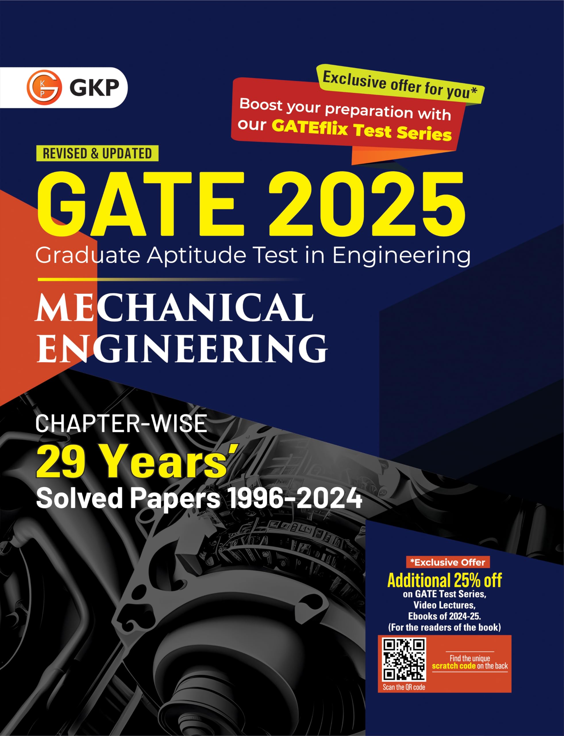 GKP GATE 2025 : Mechanical Engineering  29 Years Chapterwise Solved Papers (19962024)