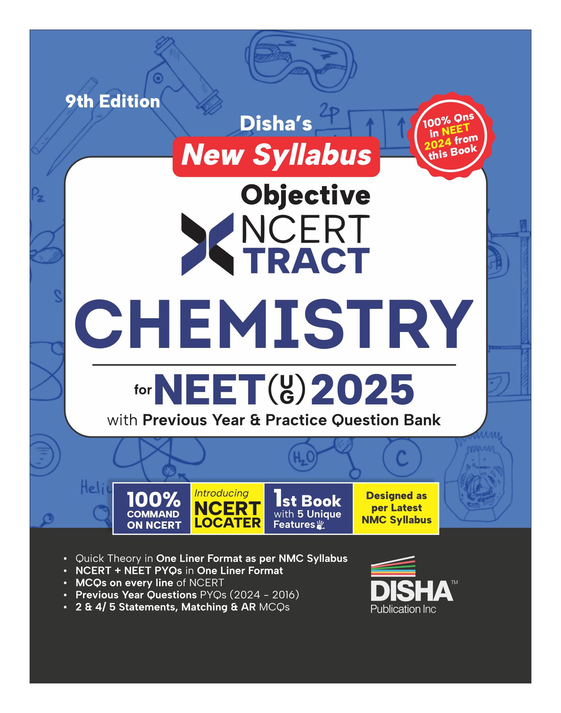 DishaS New Syllabus Objective Ncert Xtract Chemistry For Neet (Ug) 2025 With Previous Year & Practice Question Bank 9Th Editio
