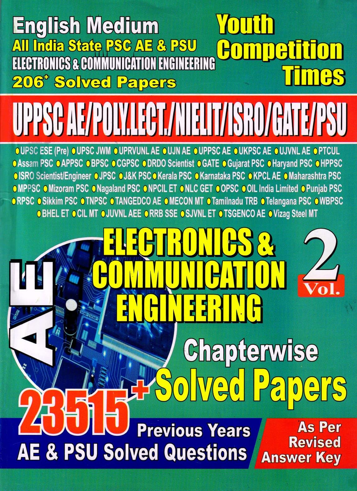 Youth Competition Times Electronics & Communication Engineering Volume 2| Chapterwise Solved Papers | UPPSC AE | Ply.Lect. | NIE