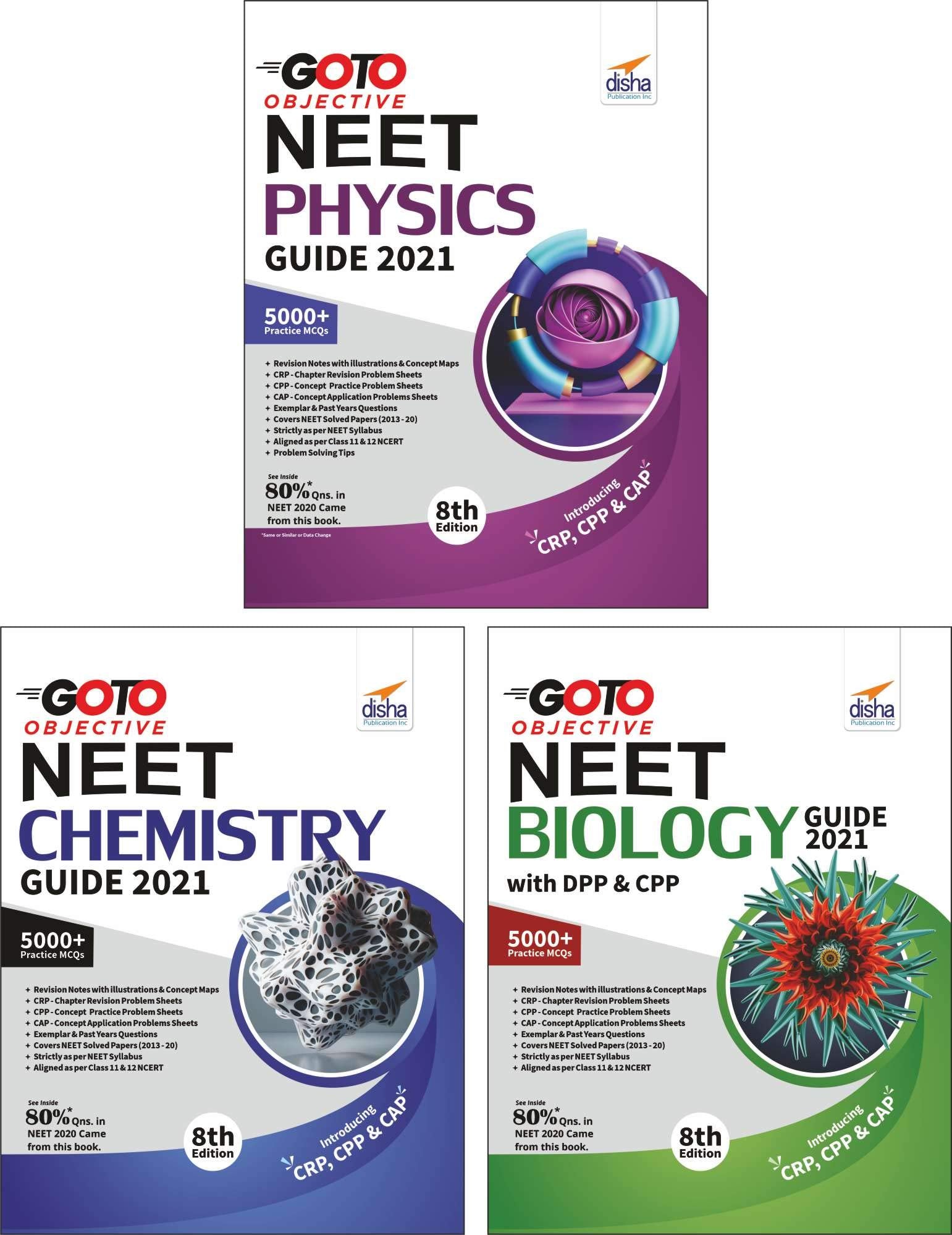 Crack Go To Objective Neet 2021 Physics, Chemistry & Biology (Set Of 3 Books) 8Th Edition