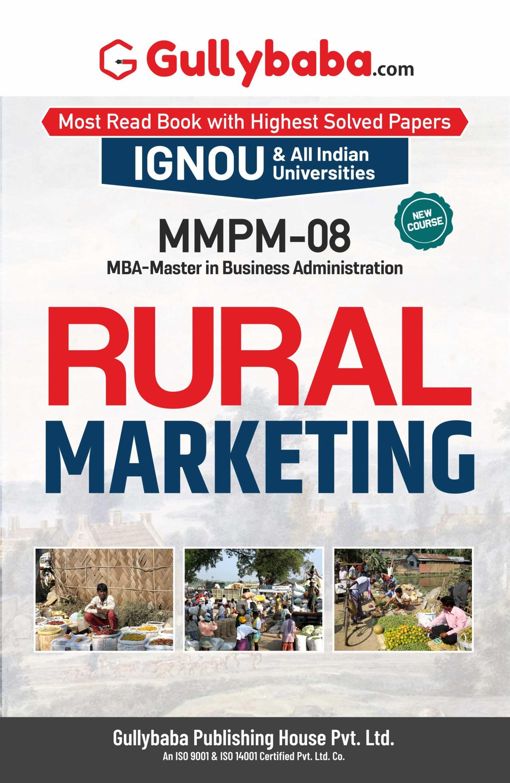 Gullybaba IGNOU MBAMM 4th Sem MMPM08 Rural Marketing in English  Latest Edition IGNOU Help Book with Solved Previous Years Q
