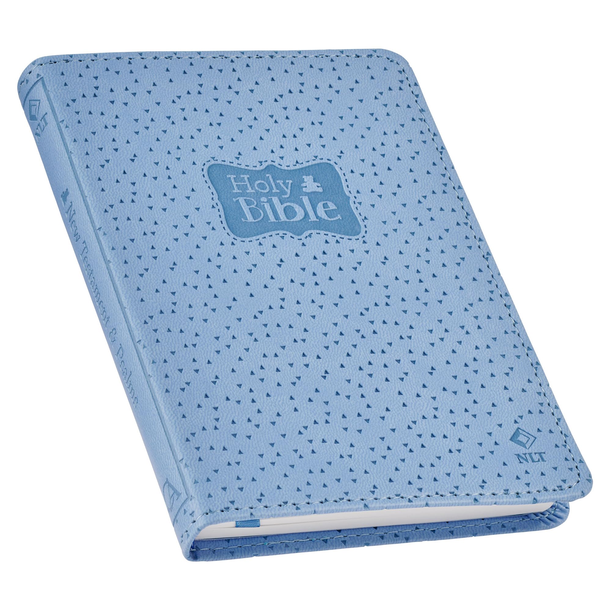 Nlt New Testament With Psalms Keepsake Holy Bible For Baby Boys, New Living Translation, Blue
