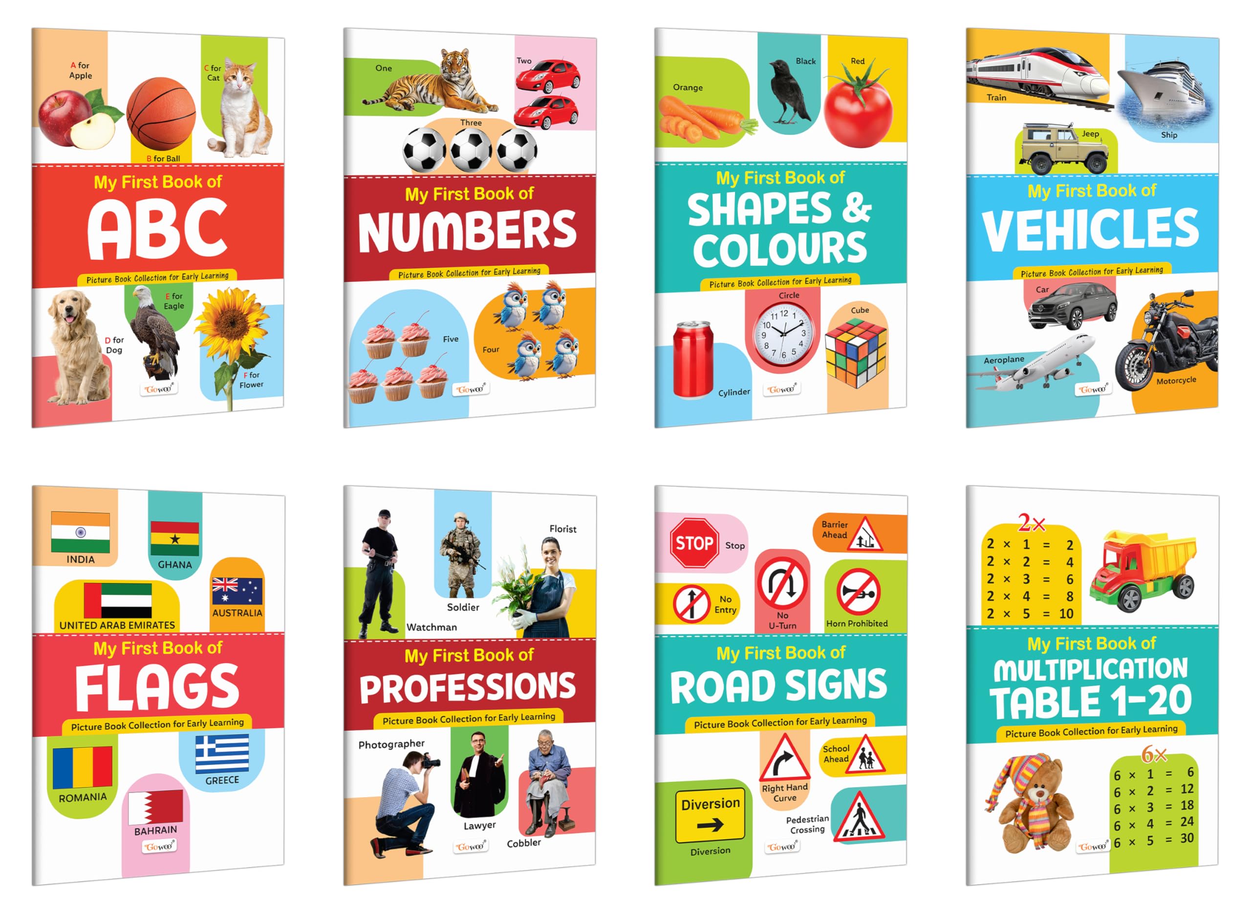 My First Book of ABC, Numbers, Shapes & Colours, Vehicles and more : toddler educational book, preschool alphabet book, early l