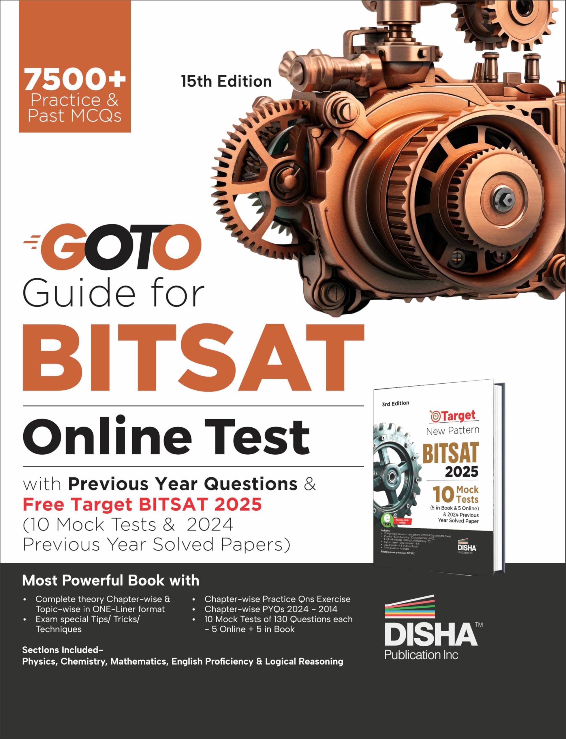 Disha Goto Guide For Bitsat Online Test 2025 With Previous Year Questions & Free Target Bitsat (10 Mock Tests & 2023 Previous Ye