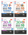 Disha Combo (4 Books) 30 ChapterWise, TopicWise & SkillWise Cbse Class 10 English, Mathematics (Std), Science & Social Scienc