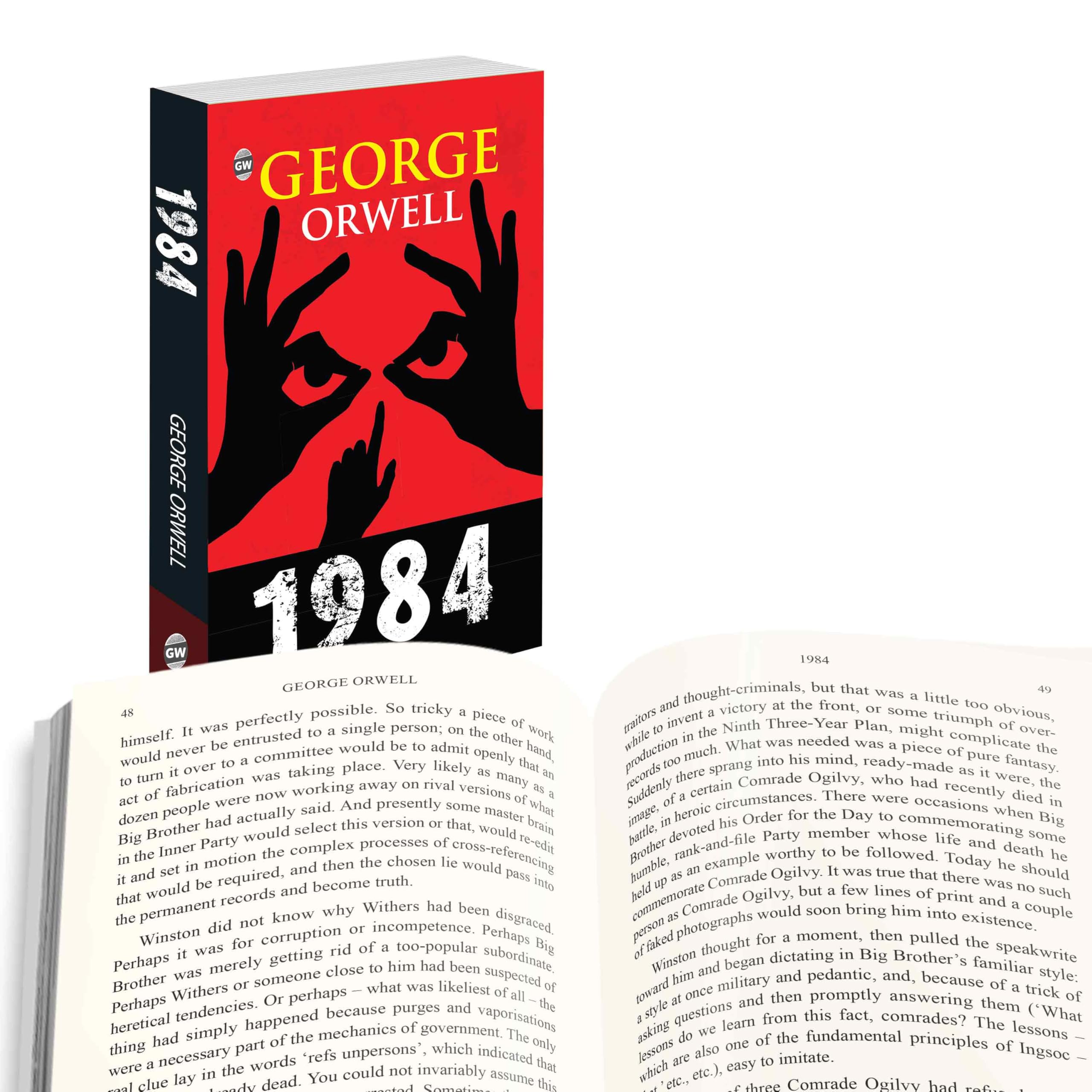 1984 (Paperback)  The Essential George Orwell book : Legendary Political Fiction, Timeless Dystopian Drama, Famous English Mast