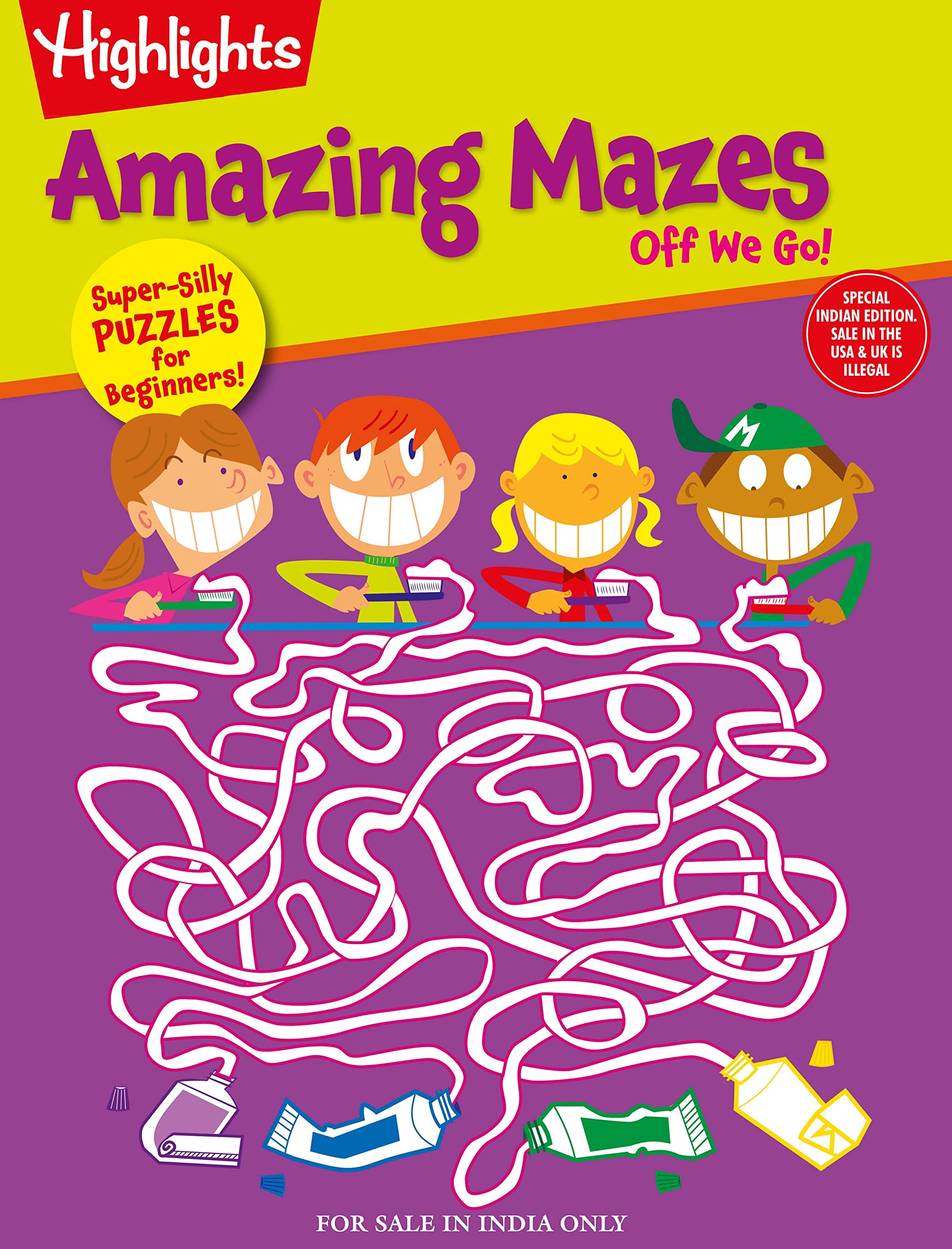 Amazing Mazes: Off We Go  Super Silly Puzzles For Beginners Children Book (English)