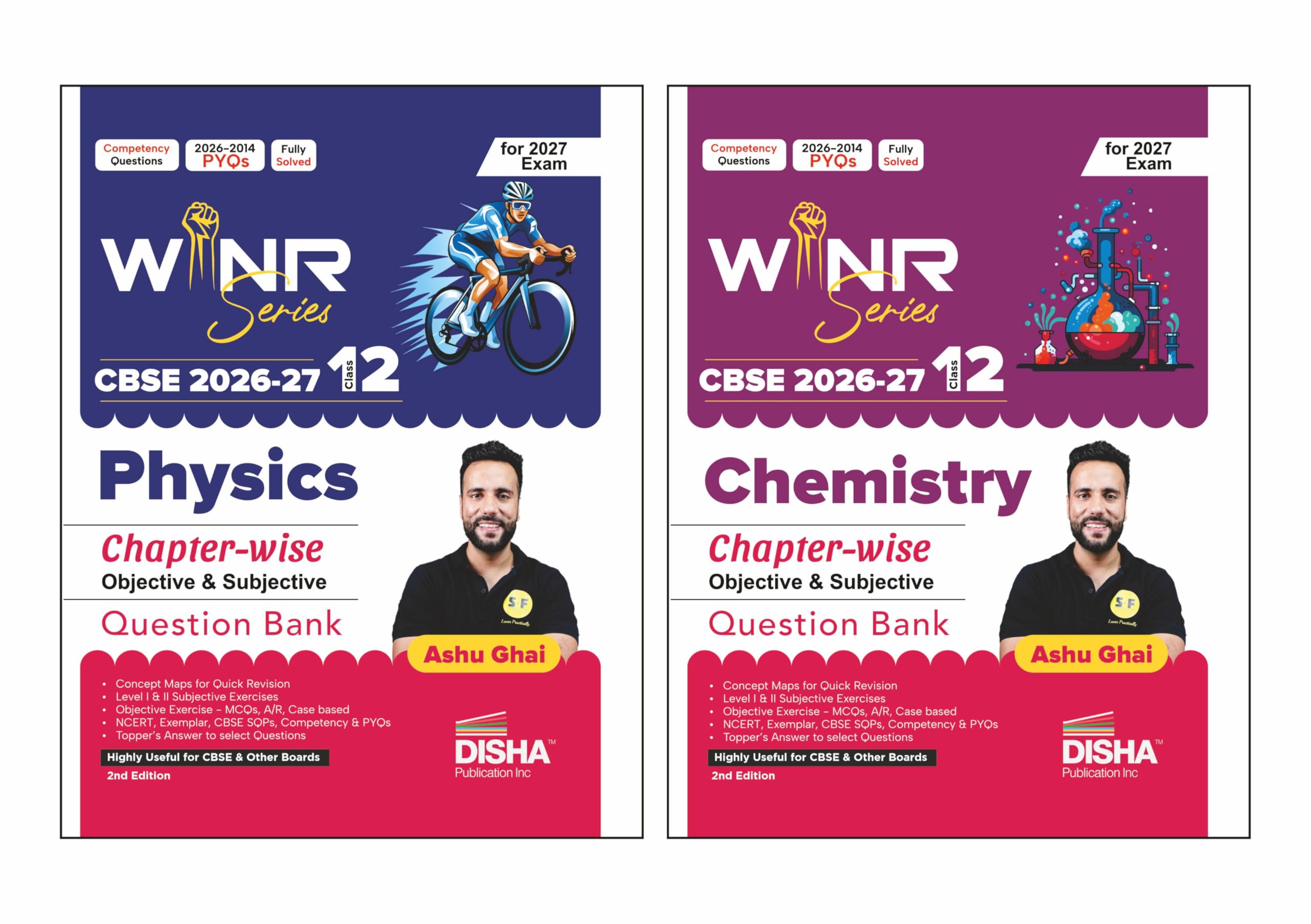 Combo (2 Books) WINR Series CBSE 202627 Class 12 Physics & Chemistry Chapterwise Objective & Subjective Question Bank 2nd Edn 