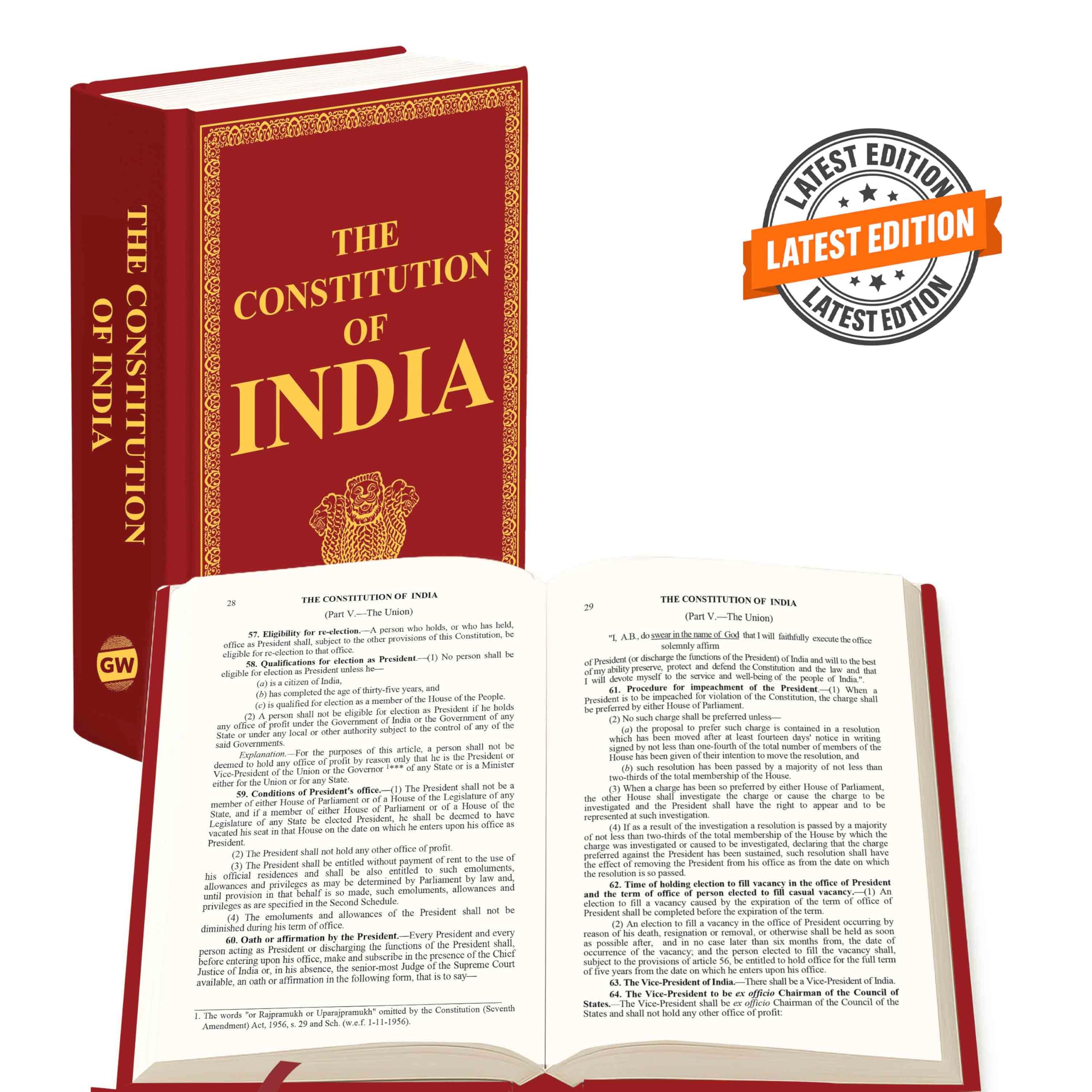 The Constitution of India (Deluxe Hardbound Edition)  Democratic Ideals Explained, Governance and Justice Reference, Authoritat