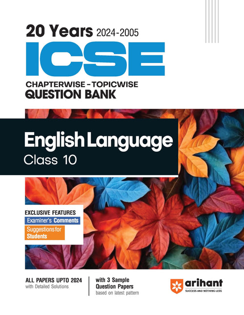 (OLD Edition) 20 Years 20242005 ICSE ChapterwiseTopicwise Question Bank English Langage Class 10th