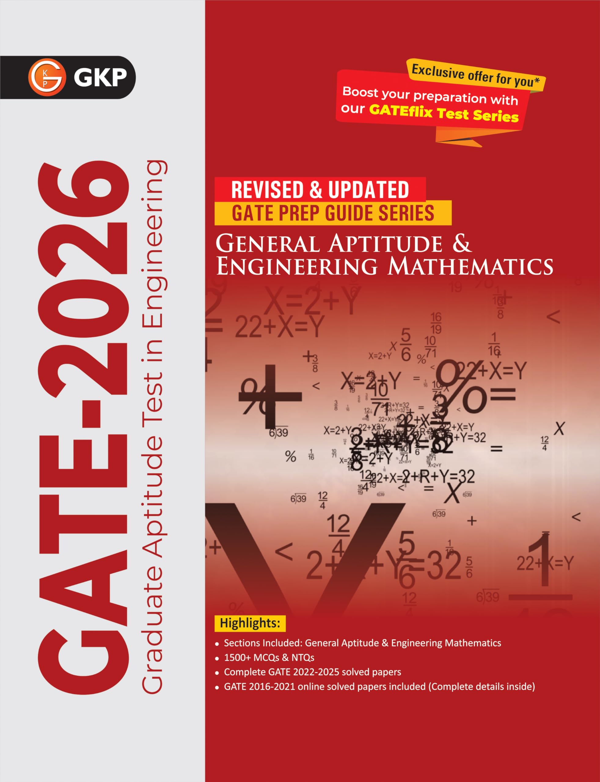 GKP GATE 2026 General Aptitude & Engineering Mathematics | Solved PYQ Papers 20222025 | ChapterWise Theory | 1500+ MSQ & NTQs 