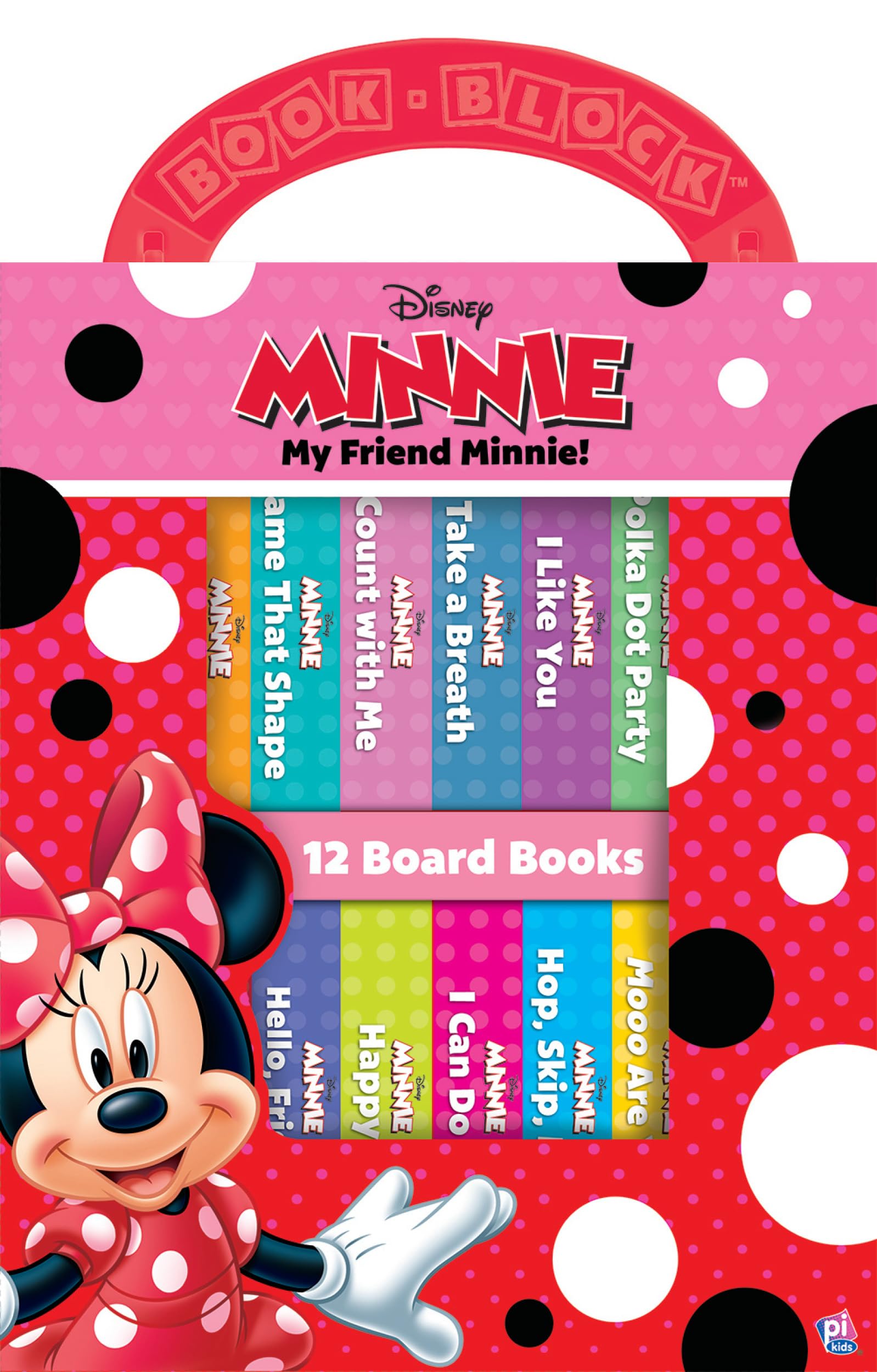 Disney  My Friend Minnie Mouse  My First Library 12 Board Book Block Set  Great for Teaching First Words  PI Kids