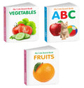 First library books for babies : ABC, Fruits and Vegetables  Allinone learning board books, Preschool educational board books