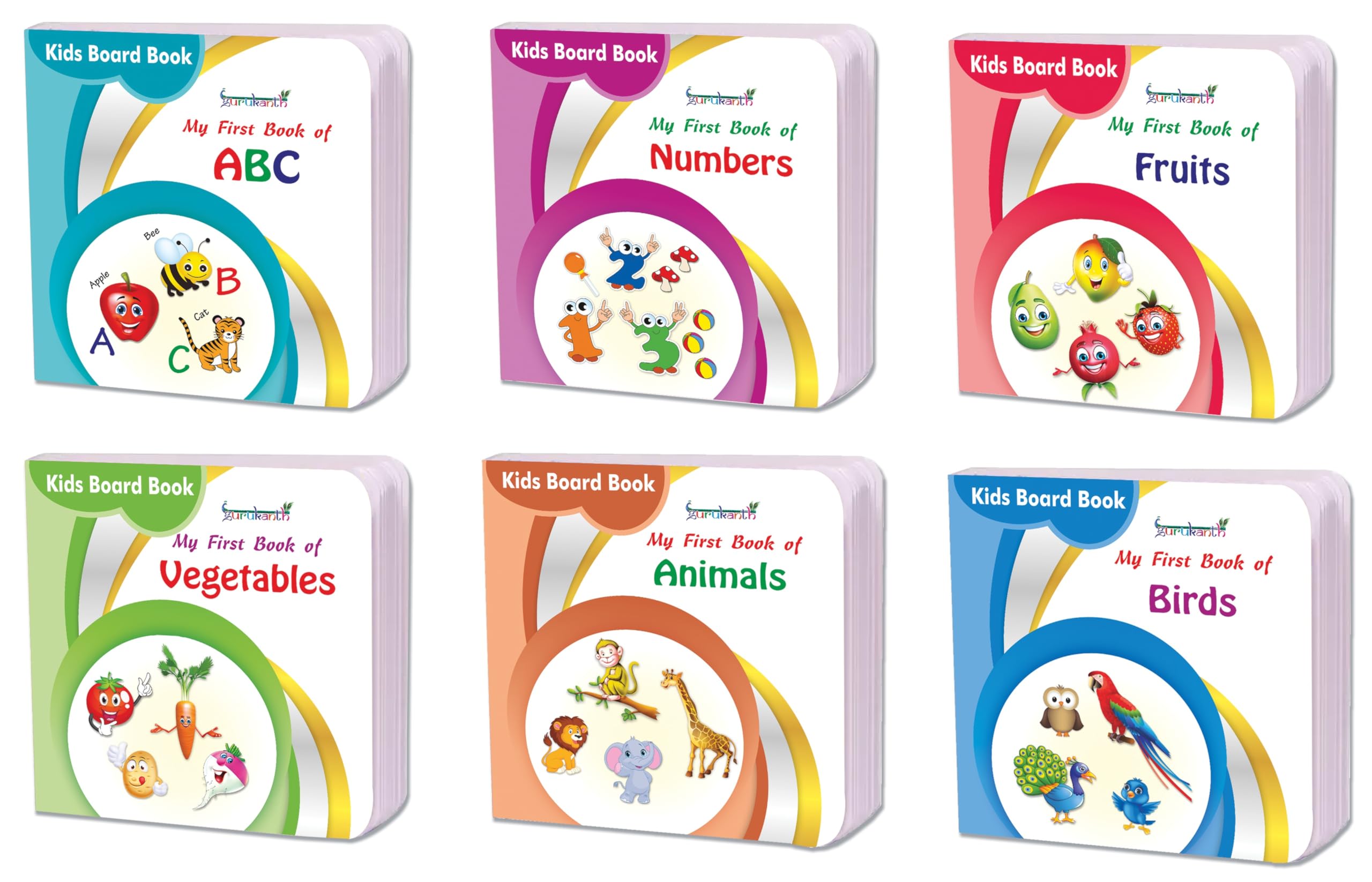 My First Knowledge Library Box Set Of 6 Board Books For Kids (Non Tearable  Water Proof), Preschool Kids Books Children Growth 