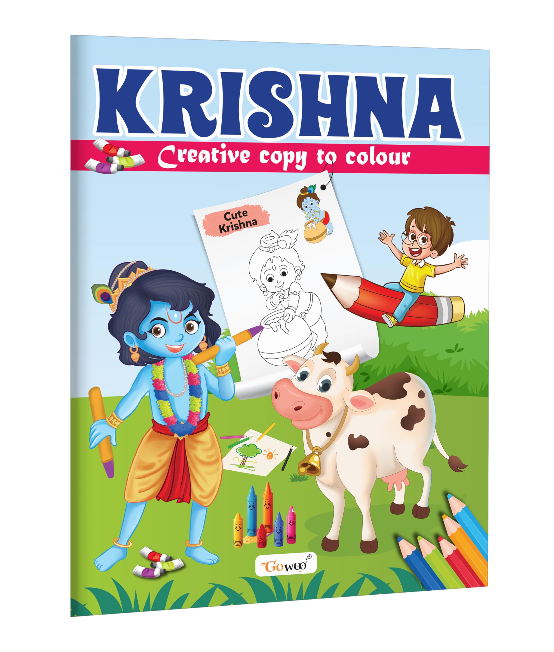 KrishnaCreative Copy to Colour : Creative Learning and Coloring for Kids, Educational Activity Book for Toddlers, Fun Learning 