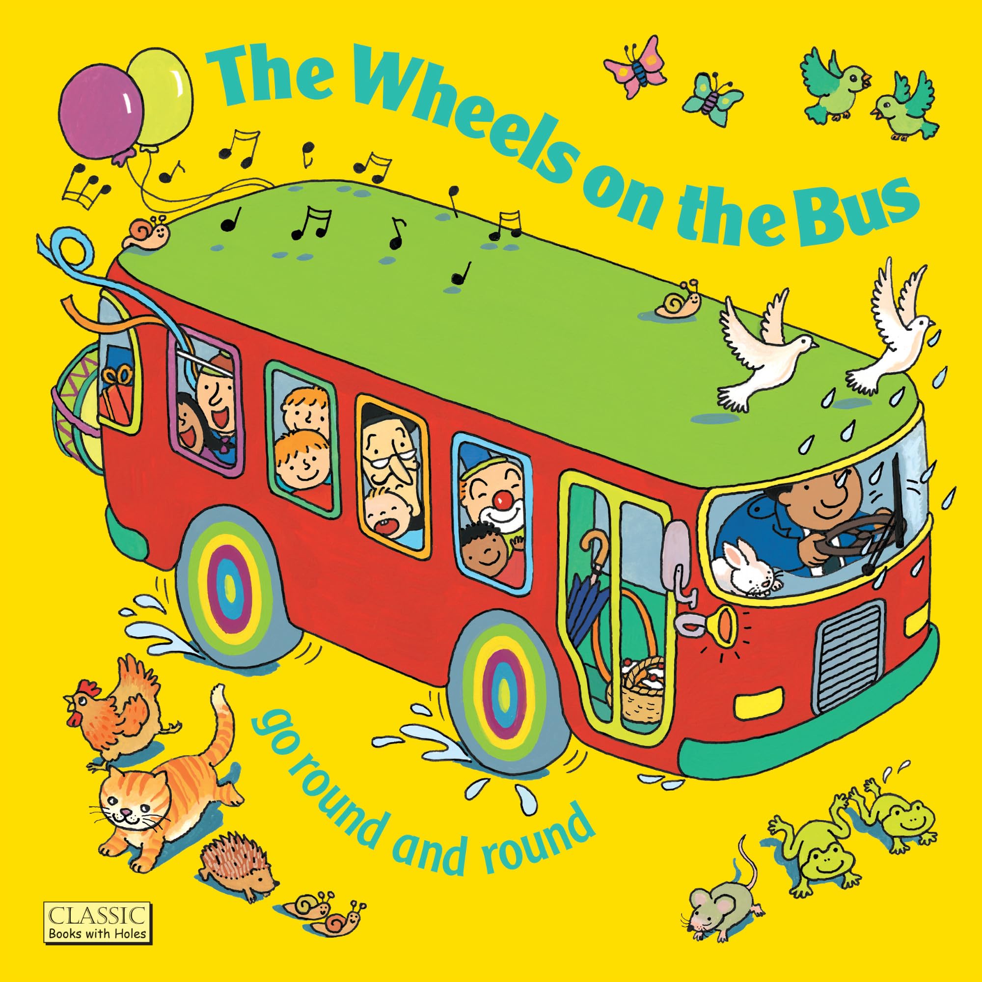 The Wheels on the Bus (Board Book) (Classic Books with Holes Board Book)