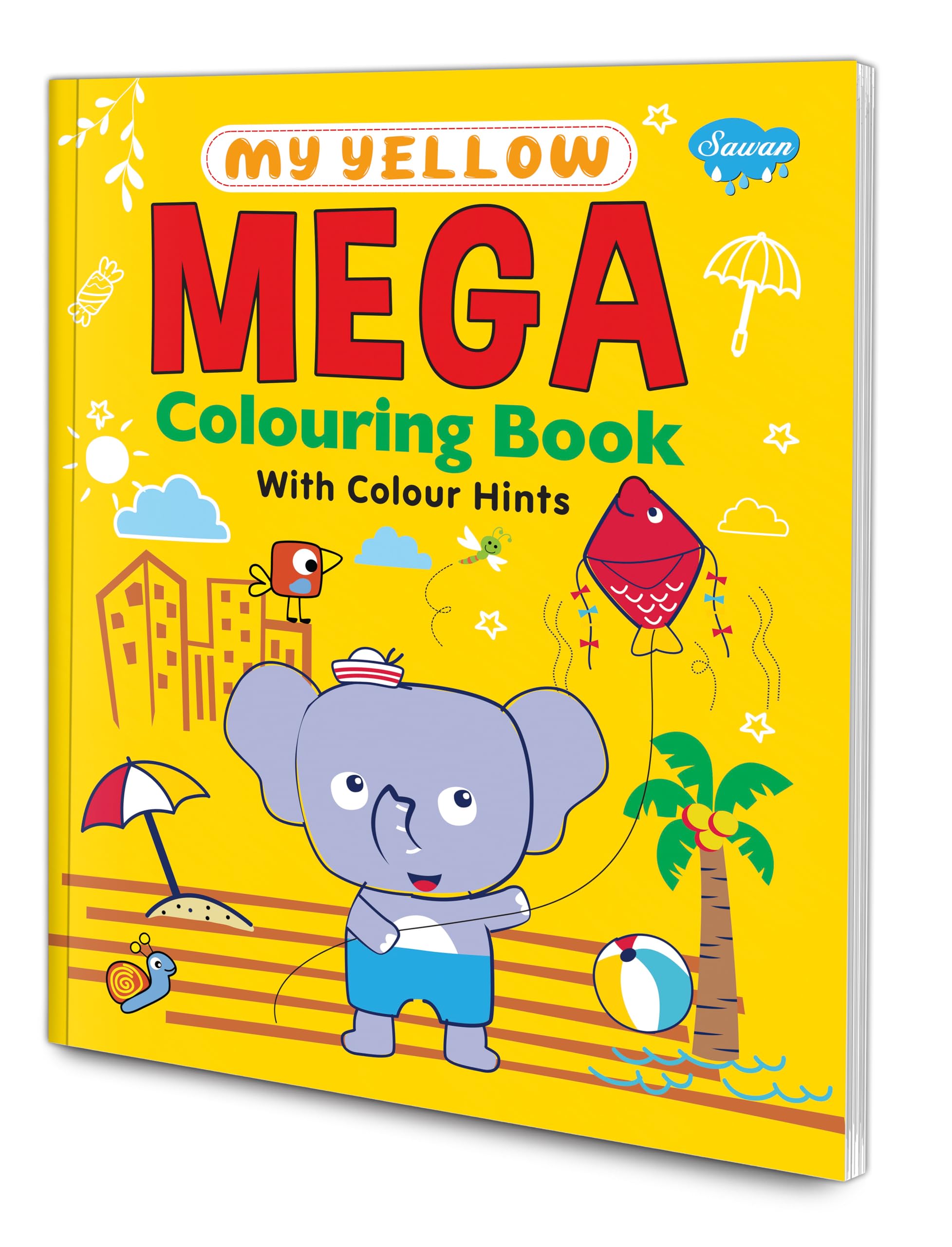 My Yellow Mega Colouring Book With Colour Hints| A Colouring Adventure With Hints Of Hue