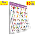 ENGLISHHINDI Chart For Kids (16 Charts ) 36 x 50 cm  Children Spiral Wall Picture Chart
