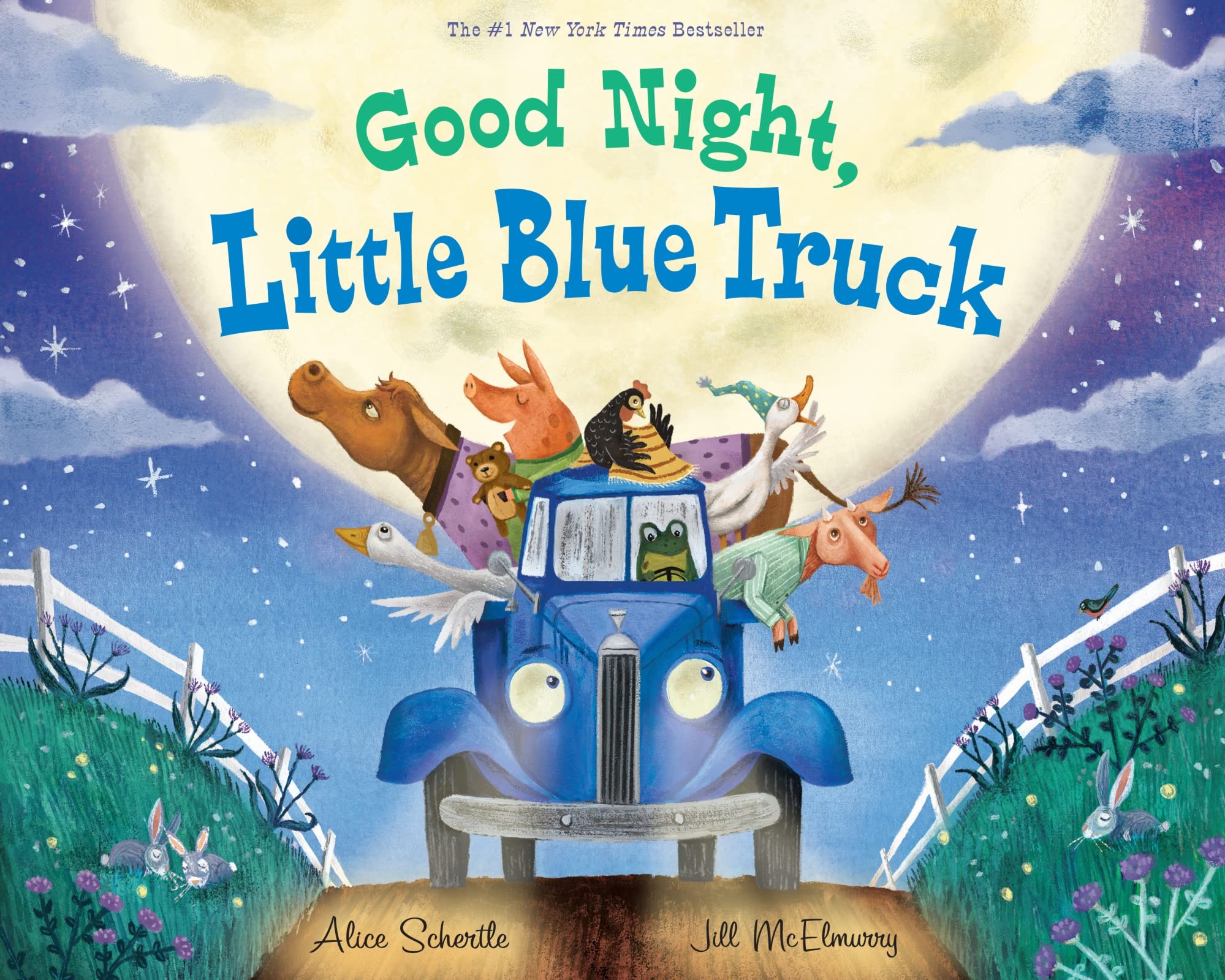 Good Night, Little Blue Truck: A Heartwarming Bedtime Story about Trucks, Farm Animals, and Friendship, For Kids (Ages 48)