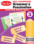 EvanMoor Skill Sharpeners Grammar and Punctuation Workbook, Grade 3, Nouns, Verbs, Sentence Structure, Subject, Predicate, Lang