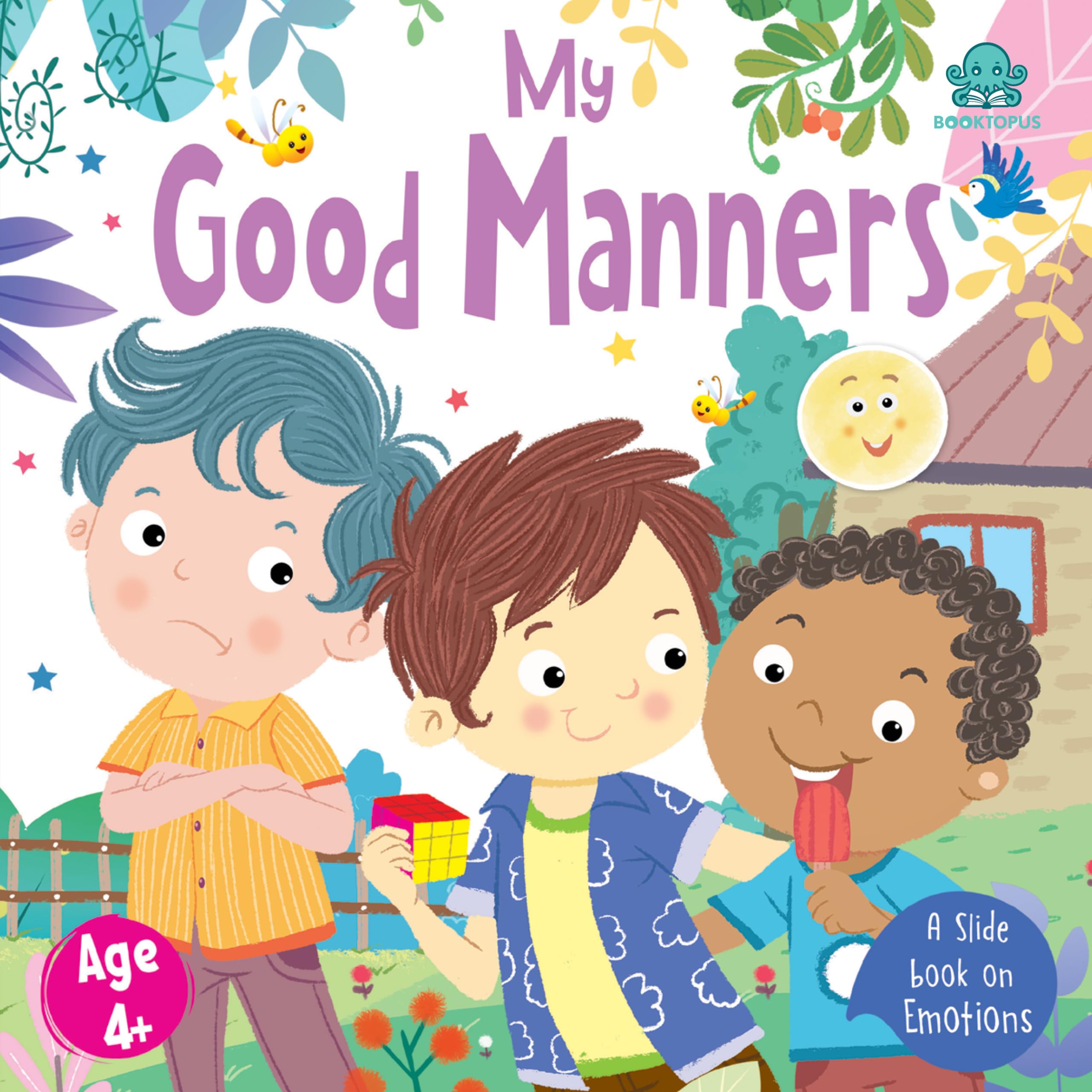 Booktopus Slide and Learn Board Book  My Good Manners Emotional Learning Book  Interactive Books for Kids 4+ Years  Social Sk