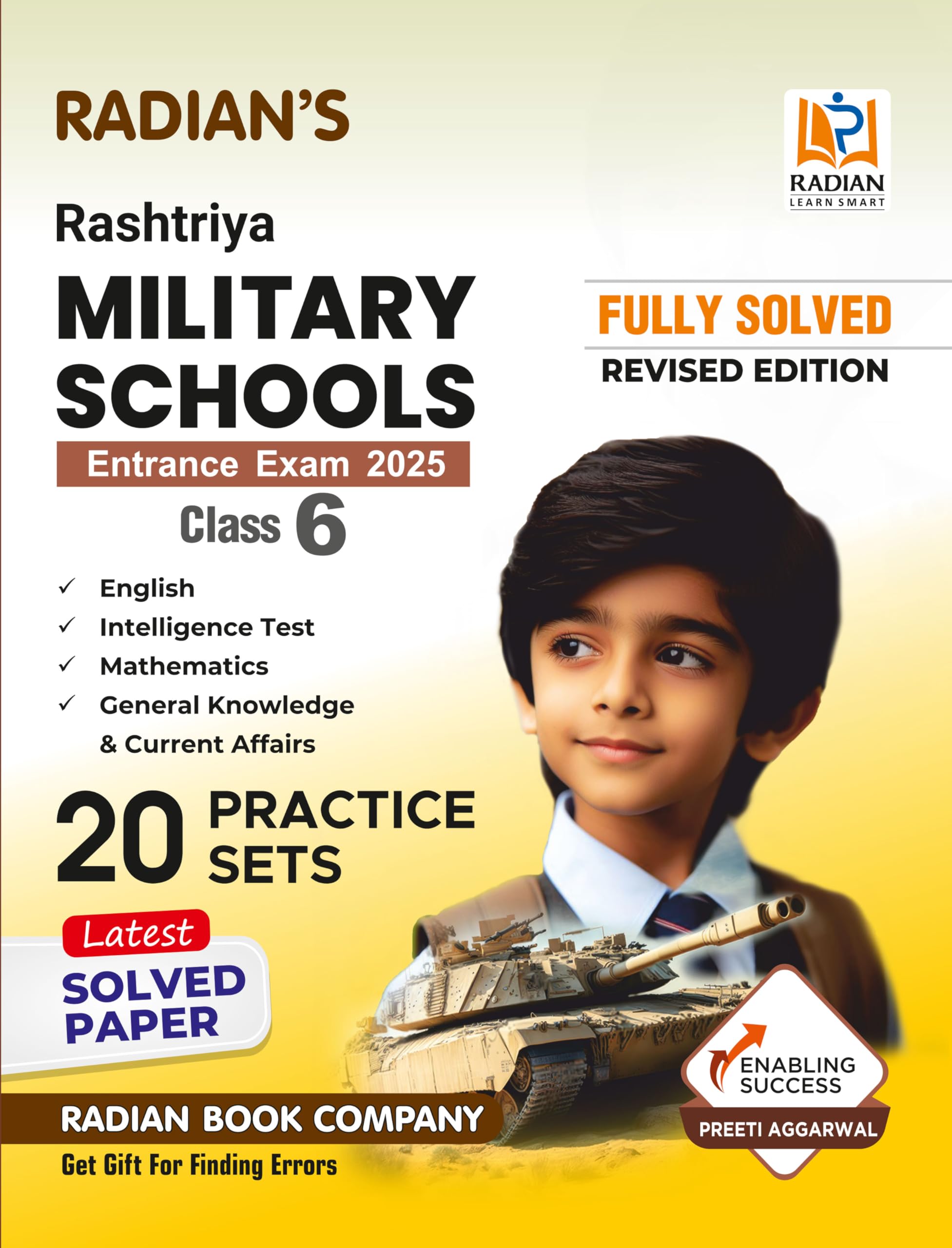 Rashtriya Military School (RMSCET) Class 6 Practice Set Preparation Book for Entrance Exam 2025 in English
