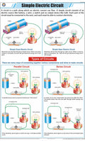 Stp53 | Teachingnest | Simple Electric Circuit Chart (58X90 Cm) | English | Physics Charts | With Rollers [Wall Chart] Charts On