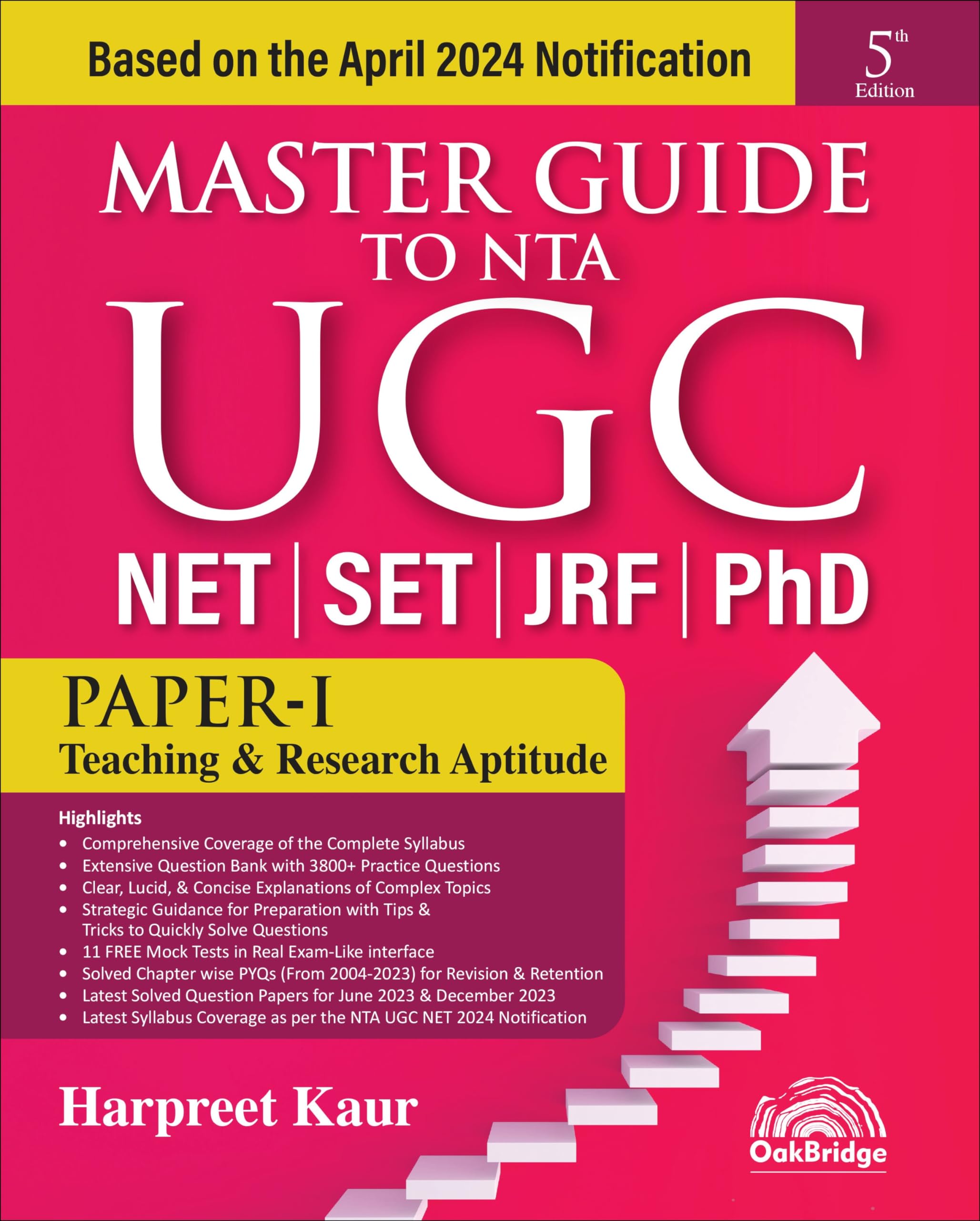 Master Guide to NTA UGC NET Paper 1 2024 5/e by Harpreet Kaur | Teaching and Research Aptitude NET, SET, JRF, PhD | Includes ful