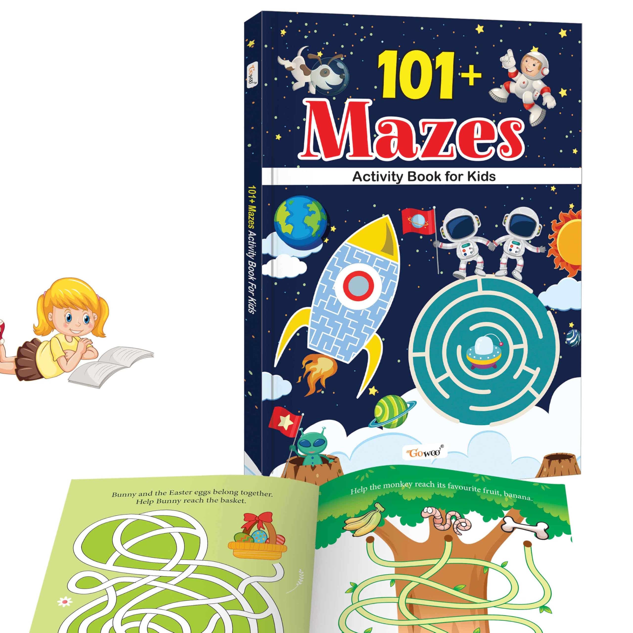 101+ Mazes Activity Book for Kids : Early Learning Activity Book, Preschool Puzzle Book, Fun Maze Challenges, Toddlers learning 