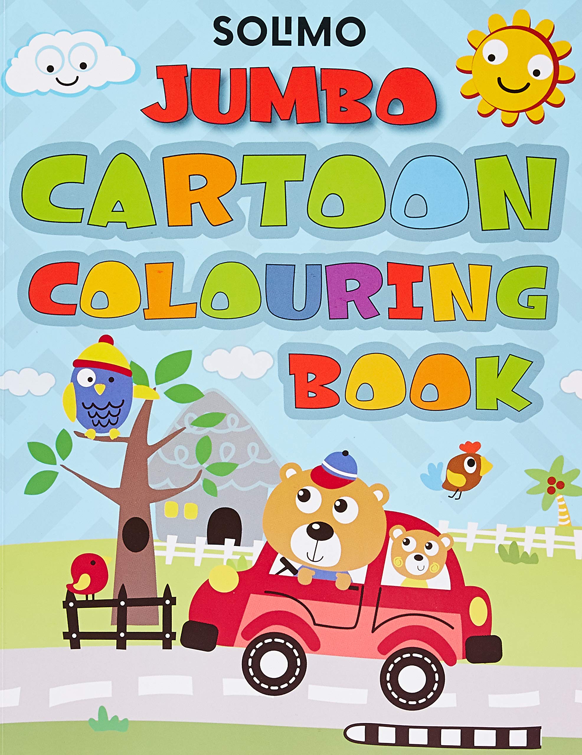 Amazon Brand  Solimo Blossom Jumbo Creative Colouring Book For Kids, Level 1
