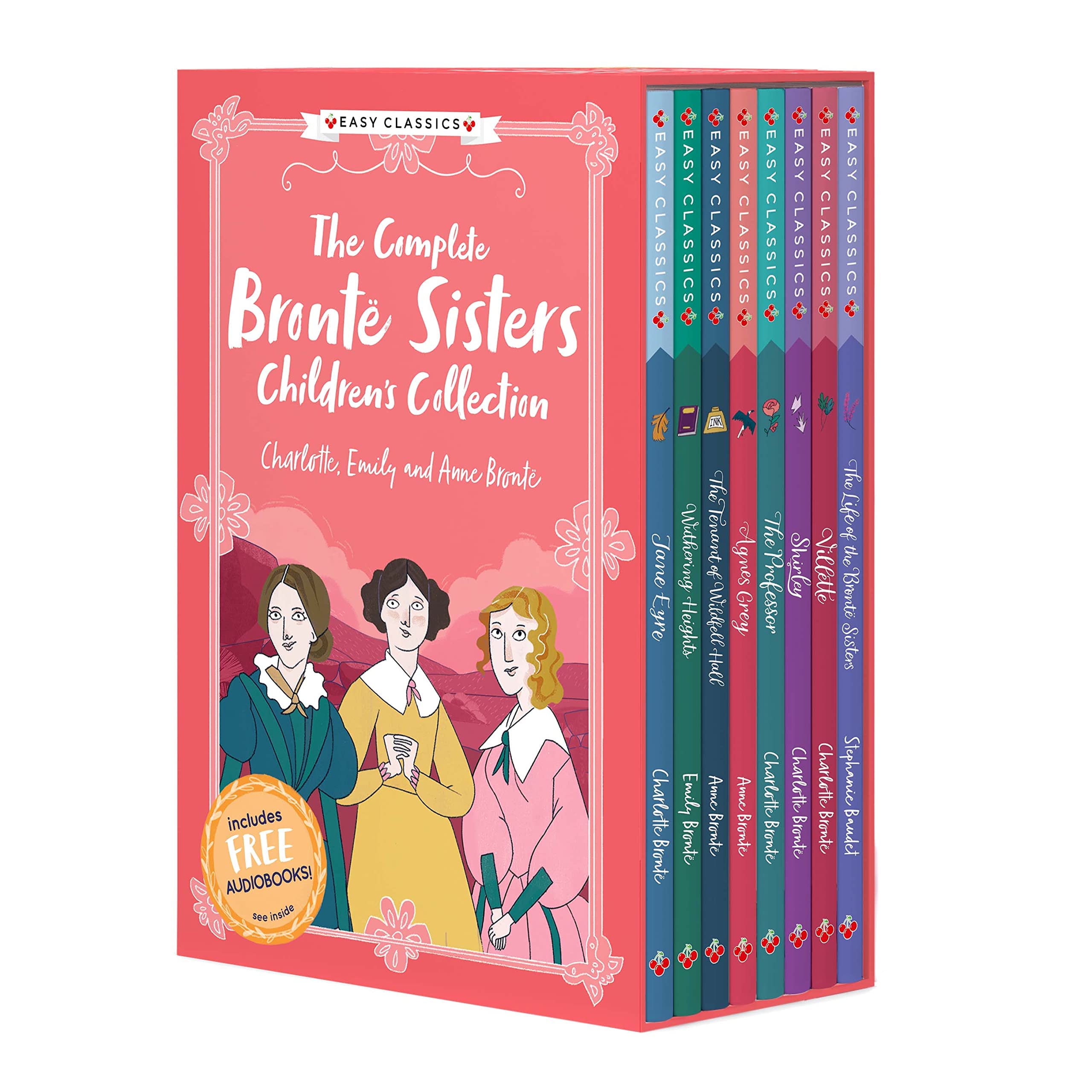 The Complete Bronte Sisters Childrens Collection (Easy Classics) 8 Book Box Set (Wuthering Heights, Jane Eyre ... Villette, The